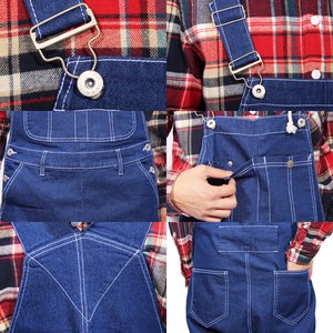  デニム/スキニー/タイプ/オーバーオール/カーキLサイズ 