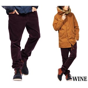  細身コットンコーデュロイスキニ-パンツ/ブラックSサイズ 