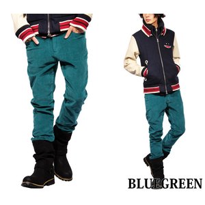 細身コットンコーデュロイスキニ-パンツ/ワインLサイズ