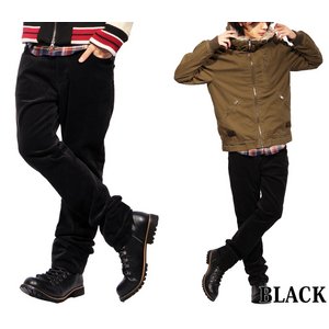  細身コットンコーデュロイスキニ-パンツ/ブルーグリーンSサイズ 