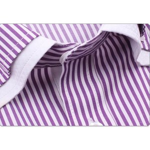 パープル＆ホワイトストライプ★ダブルネック/39サイズ 