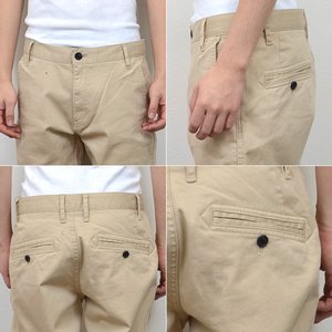 ストレッチツイルテーパードチノパンツ/スカイブルーLサイズ 