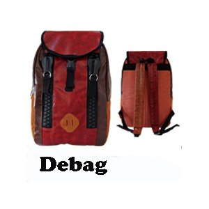 配色コンビWメガZIP　デイパック/レッド