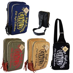 キャンバスSUNTOWN刺繍ボディバッグ/ネイビー