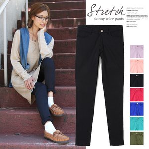 ストレッチスキニーカラーパンツ★レギパン/ぺールピンクMサイズ 