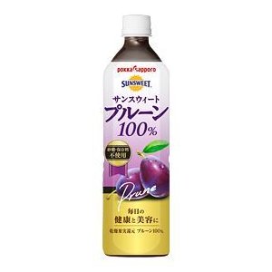 ポッカ　サンスウィートプルーン100％ 　９００ｍｌ　１２本