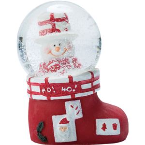 カラフルスノーマンブーツスノードーム