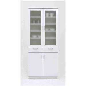 共和産業 ハニー 食器棚 75HD-1 【幅60×高180cm】 ホワイト