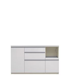 パモウナ 食器棚LU カウンター 【幅140×高さ84.8cm】 リキューブホワイト LU-1400R【下台のみ】