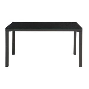 あずま工芸 TOCOM interior（トコムインテリア） ダイニングテーブル ガラス天板 135×80cm【2梱包】 ブラック GDT-7639