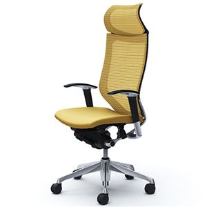 バロン (Baron) チェア 【エクストラハイバック】 固定ヘッドレスト ポリッシュフレーム 可動肘 座クッション ベージュ CP87BR FEF7