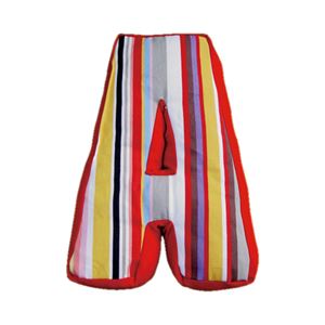 SWITCH（スウィッチ） アルファベットクッション A 【マルチストライプ布地】 幅43cm 日本製