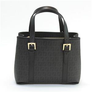 Fendi（フェンディ） SHOPPING PICCOLA ズッカ柄 FFロゴ トートバッグ ブラック 8BH237 FB5 F0KUR BLACK／GOLD