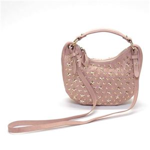 Jimmy Choo（ジミーチュウ） STAR STUDS 星スタッズシリーズ ステラー 2WAY ショルダー・ハンドバッグ ナナメ掛け ブラッシュ／ローズゴールド STELLAR-CST BLUSH／ROSE GOLD