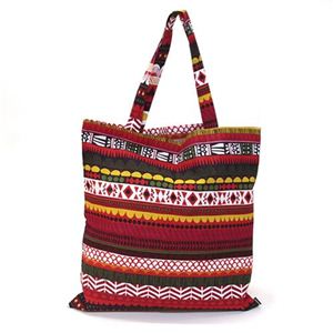 marimekko（マリメッコ） RAANU ECOBAG ラアヌ ファブリックトートバッグ エコバッグ レッド系マルチカラー 65518 360 Red／Green