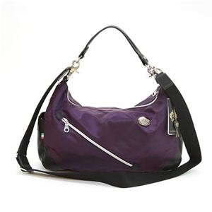 OROBIANCO（オロビアンコ） SILVESTRA 10-B シルベストラ 2WAY ショルダーバッグ ナイロン×レザー パープル／ブラック VIOLA-SCURO-05／NERO-99