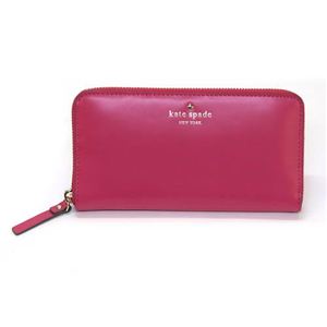 KATE SPADE(ケイトスペード) TUDOR CITY LACEY ラウンドファスナー長財布 マゼンダピンク PWRU2266 958 Ringwald Pink