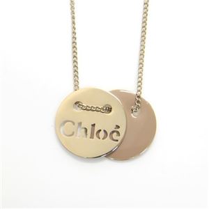 Chloe（クロエ） アクセサリー COMET ラウンドロゴプレート ネックレス ピンクベージュ 2O0430 AQ6 129