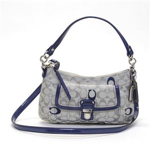 Coach(コーチ) POPPY ポピー シグネチャー C グルービー ショルダーバッグ スモーク/ネイビー 21623 SVAY2