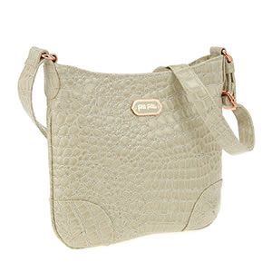 FOLLI FOLLIE（フォリフォリ） クロコ型押し ショルダーバッグ ナナメ掛け PVCレザー ダークベージュ SB2P058WDI DBEG