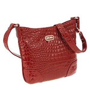 FOLLI FOLLIE（フォリフォリ） クロコ型押し ショルダーバッグ ナナメ掛け PVCレザー レッド SB2P058WR RED