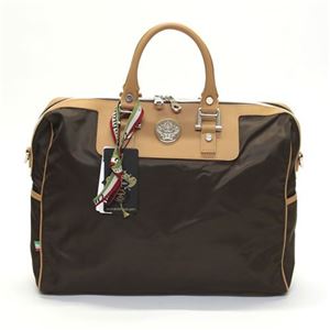 OROBIANCO（オロビアンコ） PANTE-D パンテ メンズ ショルダーストラップ付 ビジネスバッグ ブリーフケース ナイロン×レザー ブラウン／ナチュラル T.MORO-09／NATURALE-08