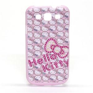 hello kitty(ハローキティ)docomo スマートフォン GARAXY SIII 専用 キラキラ(ラインストーン)デコカバー(ハードケース)で可愛く着せ替え ピンク総柄 KTDCG004