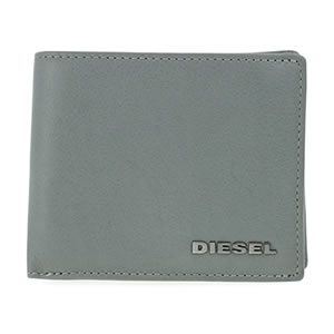 DIESEL（ディーゼル） 小銭入れ付 二つ折り財布 グレー X01258 PS777 T8081