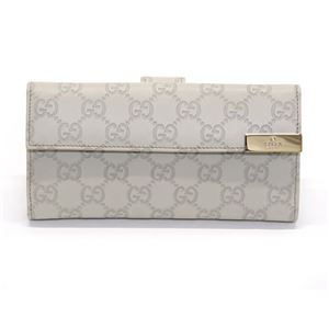 Gucci（グッチ） グッチシマ Wホック 二つ折り長財布 ミスティックホワイト 257012 AA61G 9022