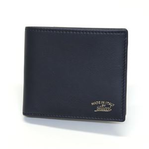 Gucci（グッチ） トレードマーク カーフ 二つ折り財布 小銭入れ無し ダークブルー 308789 AP00G 4009
