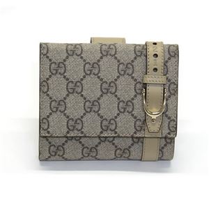 Gucci（グッチ） NICE ニース GGスプリームキャンバス Wホック 二つ折り財布 ベージュ／クリーム 309755 KHN6G 8868
