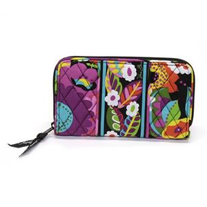Vera Bradley（ヴェラブラッドリー） Accordion Wallet コットンキルティング ラウンドファスナー長財布 11887 127 Va Va Bloom
