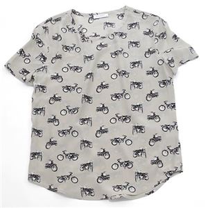 エキプモン 2013SS Riley Tee Easy Ryder Printed ライダープリント Tシャツ とろみシルクシャツ グレ- Q488-E305 ryder multi