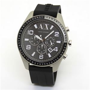 ARMANI（アルマーニ） エクスチェンジ ミリタリーテイストな色使い。2トーン・カラーのベゼル。ラバーストラップでスタイリッシュなクロノグラフ・ウオッチ AX1253