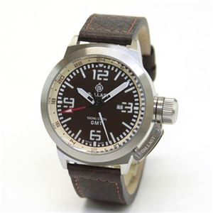 バラスト TRAFALGER （トラファルガー） 堅牢なリューズガード、肉厚なレザー、タフに遊べるメンズ・クオーツ・GMTウオッチ BL-3102-05