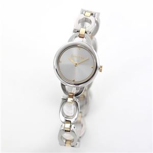 Coach（コーチ） シルバー＆ゴールドのドレッシーなカラーリング、シグネチャーロゴ・ブレスレットがアクセントのレディスウオッチ 14501587