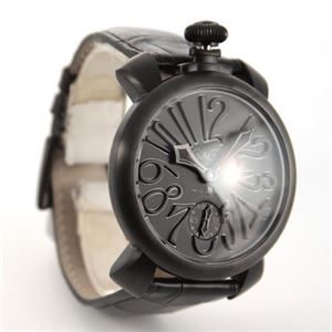 GaGa Milano(ガガミラノ) MANUALE 48MM ブラックPVD (マヌアーレ) 独特の洗練されたデザインが魅力 注目人気ウオッチ5012.02S 5012.2S