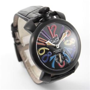GaGa Milano（ガガミラノ） MANUALE 48MM ブラックPVD （マヌアーレ） 独特の洗練されたデザインが魅力 注目人気ウオッチ5012.03S 5012.3S