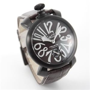 GaGa Milano（ガガミラノ） MANUALE 48MM ブラックPVD （マヌアーレ） 独特の洗練されたデザインが魅力 注目人気ウオッチ5012.04S 5012.4S