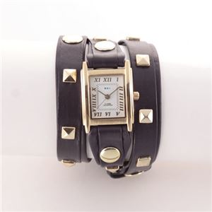 ラメール コレクション アクセサリーウオッチ 3ラップブレスレット スタッズレザー LMLW1010H