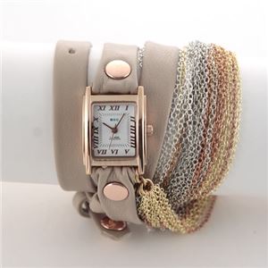 ラメール コレクション アクセサリーウオッチ 3ラップブレスレット＆32連3ゴールド・カラー・チェーン LMMULTICW3001