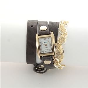 ラメール コレクション アクセサリーウオッチ 3ラップブレスレット＆リング（ヴォルケーノ）チェーン LMSCW6004B