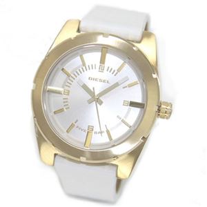 DIESEL(ディーゼル) レディス デカ ミドルサイズ・レザーストラップ・ウオッチ。細身のメンズ。大きめ文字盤好きのレディスとしてピッタリ。 DZ5356