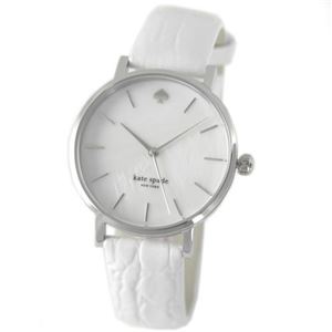 KATE SPADE（ケイトスペード） metro（メトロ） エンボス加工レザーとシェルダイヤルのドレッシーなレディス・ウオッチ。 1YRU0155