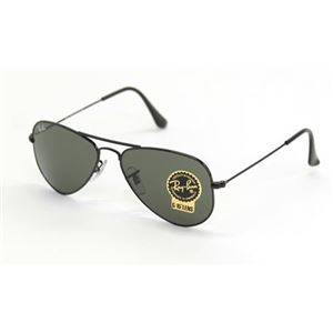 RayBan（レイバン） サングラス アビエーター スモール メタル RB3044 L2848 （並行輸入品） ブラック G-15 LENS（グリーン）