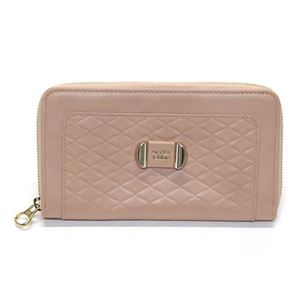 SEE BY CHLOE（シーバイクロエ） MINA リボンモチーフ キルトデザイン ラウンドファスナー長財布 ローズピンク ≪2013AW≫ 9P7422 P120 A71 ROSEWOOD