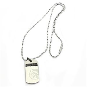 DIESEL（ディーゼル） ブレイブマンロゴ プレート ネックレス ペンダント シルバー DX0007040