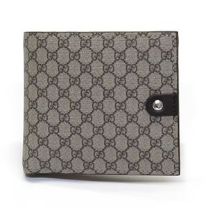 Gucci（グッチ） GGスプリームキャンバス 小銭入れ付 二つ折り財布 ベージュ×ブラウン 282023 FX53N 9643