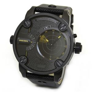 DIESEL（ディーゼル） レーダーサーチ・ギミックのインデックス表示、オールブラック系レザーウオッチ DZ7292