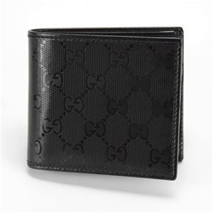 Gucci（グッチ） GG IMPREMEE インプリメ メンズ 小銭入れ付 二つ折り財布 ブラック 224122 FU49N 1000